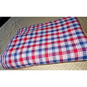 Y2K Cotton Blend Plaid fabric 5 + Yards Red White Blue USA Patriotic 46 x 202